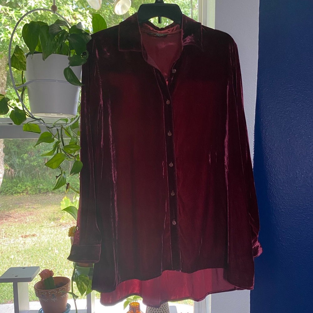 John Mark red velvet tunic!